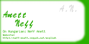 anett neff business card